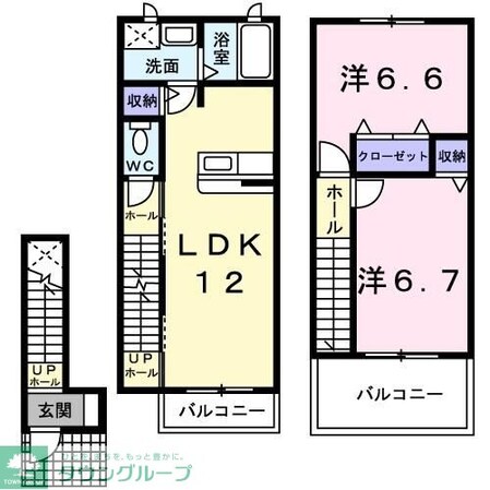 ヴィラフルールAの物件間取画像